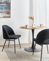 Esszimmerstuhl 2er Set ONAGA Bouclé Schwarz