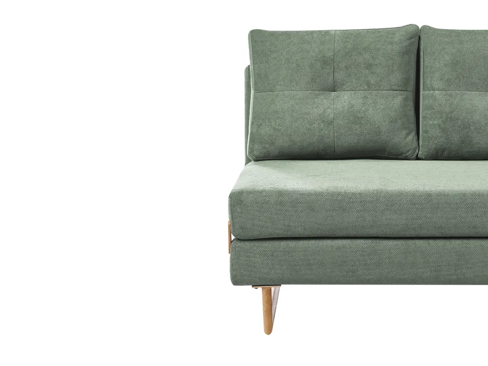 Sofa Bed 2 Seater JERSLEV Fabric Light Green_1011752