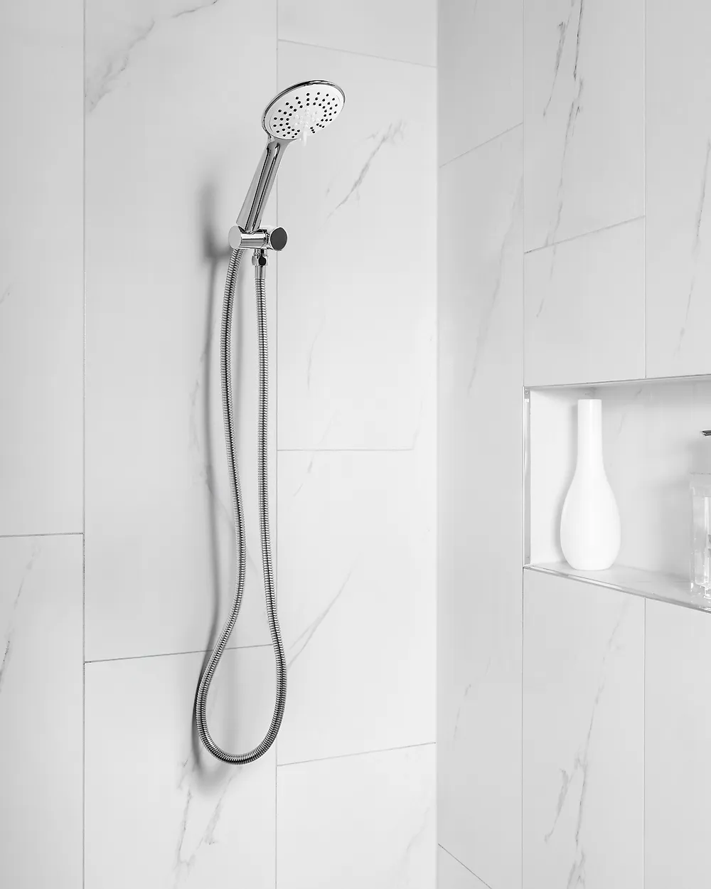 Shower Head and Hose Kit TUMPLE 3-function Silver_1186999