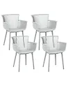 Gartenstuhl 4er Set PESARO Hellgrau