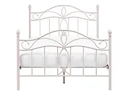 Bett mit Lattenrost Metall ANTLIA 120 x 200 cm Hellbeige_1165263