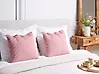 Dekokissen 2er Set AALITA 45 x 45 cm Baumwolle Rot Streifenmuster