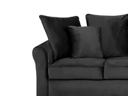 Sofa 3-Sitzer BORNHOLM Samtstoff Schwarz_748477