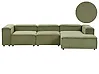 Modul Ecksofa 4-Sitzer ARDAL Cord Grün linksseitig
