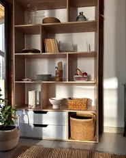 Bücherregal WADENA 185 cm Braun / Weiß_979304