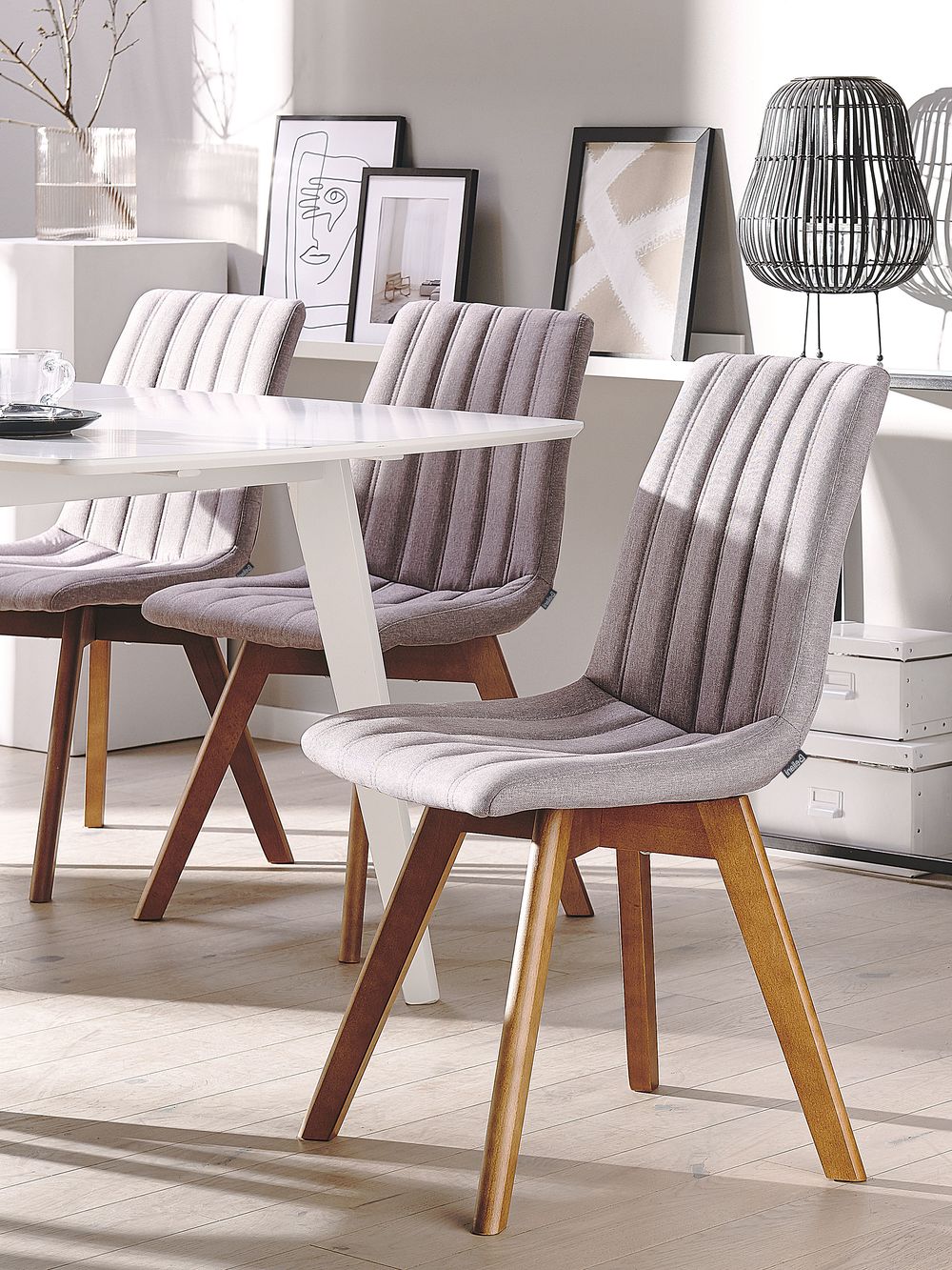 Esszimmerstuhl 2er Set CALGARY Taupe