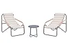 Garden Lounge Set with Table 2 Seater PASTO Metal Dark Grey