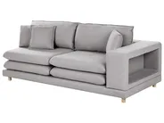Sofa 2-Sitzer HEDEN mit Kissen Stoff Grau_950623