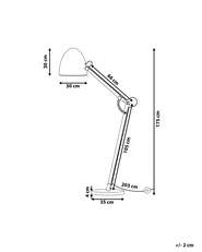 Stehlampe HETTON verstellbar Eichenholz Weiß_799869