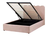 Bett mit Stauraum NANTERRE Stoff Pastellrosa 120 x 200 cm_1084561