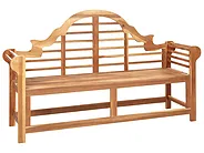 Gartenbank mit Auflage MARLBORO 180 cm Akazienholz Cremeweiß_1153624