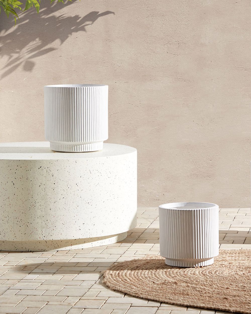 Plant Pot DARIA 24 cm Off-White