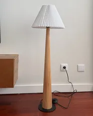 Floor Lamp ALIGIDE Wood Natural_1046104