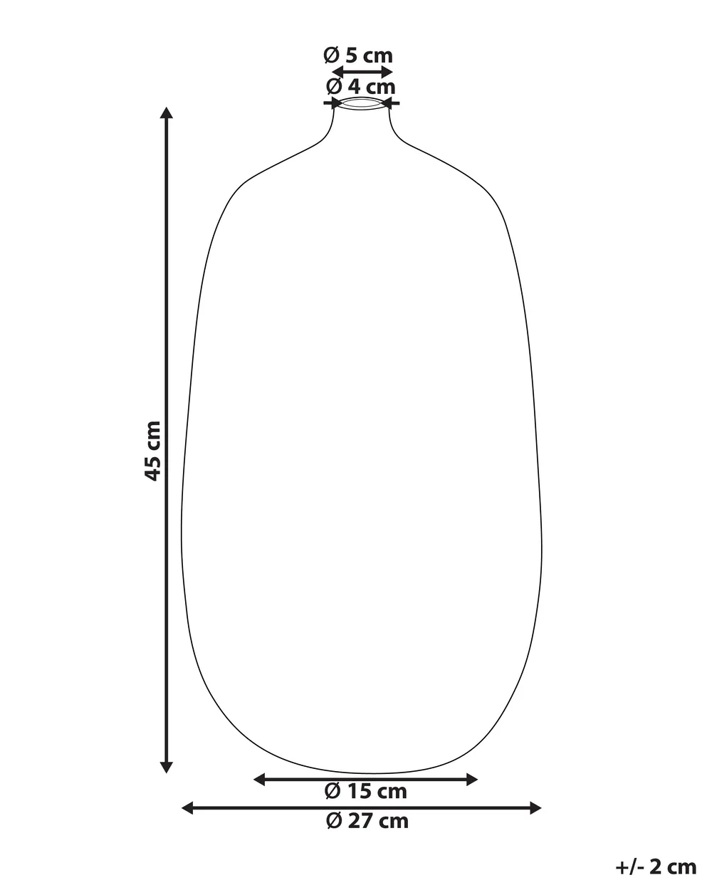 Blumenvase VITORIA 45 cm Keramik Dunkelblau_847875