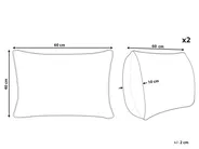 Gartenkissen 2er Set CUNEO Geometrisches Muster 40 x 60 cm Grün_882824
