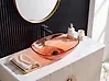 Countertop Basin MOENGO 540 x 360 mm Solid Surface Light Red