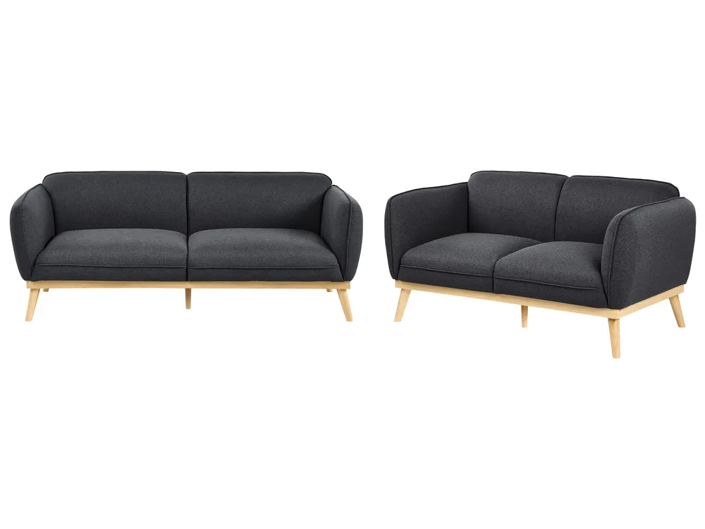 Sofa Set 5-Sitzer LJUNG Stoff Schwarz