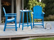 Garten Bartisch ADIRONDACK 60 cm 59 cm Kunststoff Blau_938540