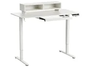 Schreibtisch elektrisch höhenverstellbar LUCAMA 120 cm 60 cm mit USB-Anschluss Weiß_1030921