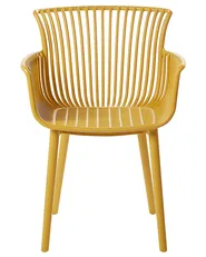 Set of 4 Garden Chairs PESARO Yellow_825406