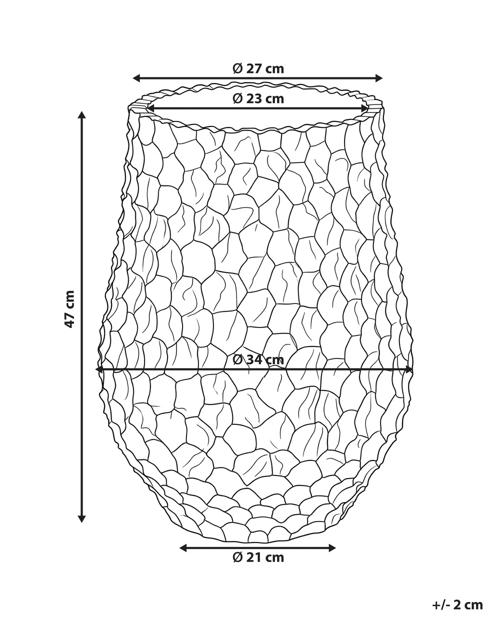Plant Pot PILLERSEE 34 cm Light Brown_1164685