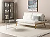 Schlafsofa 2-Sitzer EDLAND Bouclé Cremeweiß