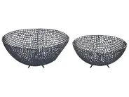 Set of 2 Bowls KRUKUT Metal Black_849317
