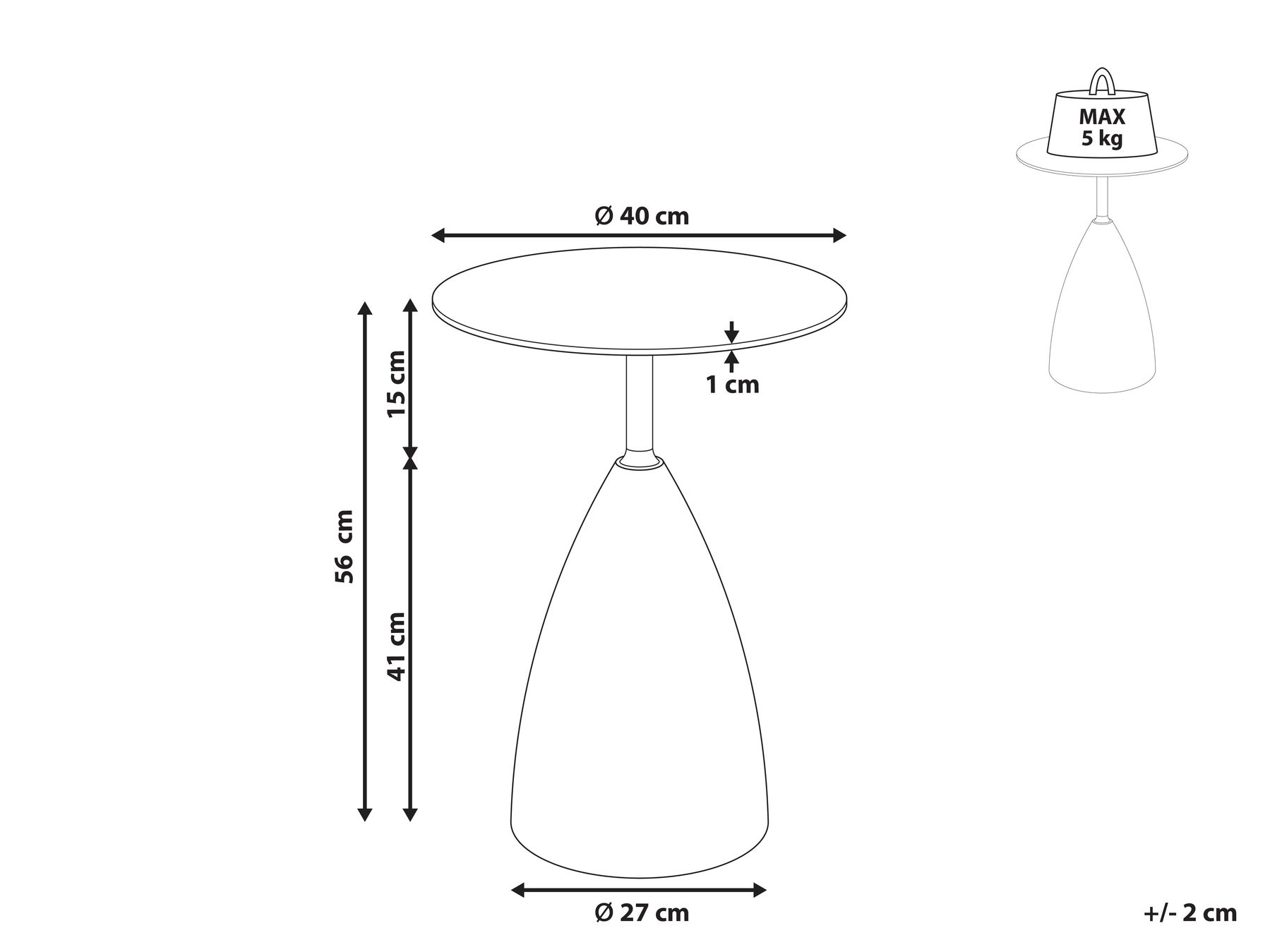 Side Table WABBY Tempered Glass White Marble_1006723