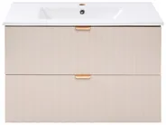 Wall Mounted Vanity Unit with Basin TOTORANI 80 cm Beige_1125555