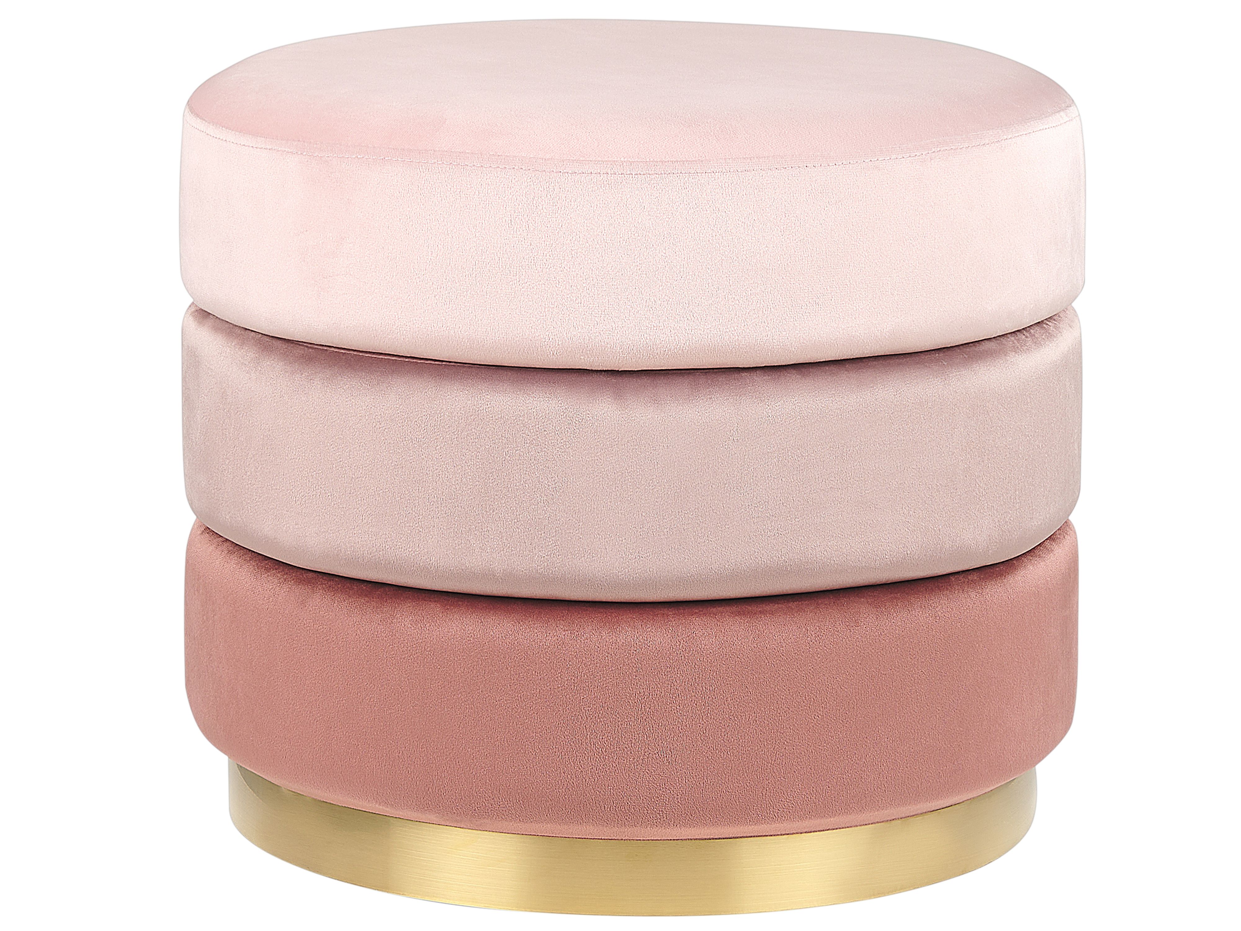 Pouf LOUIN Samtstoff Rosa