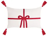 Set van 3 sierkussens XAVIA 30 x 50 cm 45 x 45 cm Wit kerstmotief_1164606