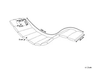 Sun Lounger Pad Cushion BRESCIA PREMIUM 180 x 60 cm Red_987289