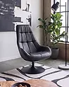 Drehsessel MARSTRAND Kunstleder Schwarz