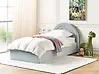 Kinderbett mit Stauraum ANET Samtstoff Hellblau 90 x 200 cm