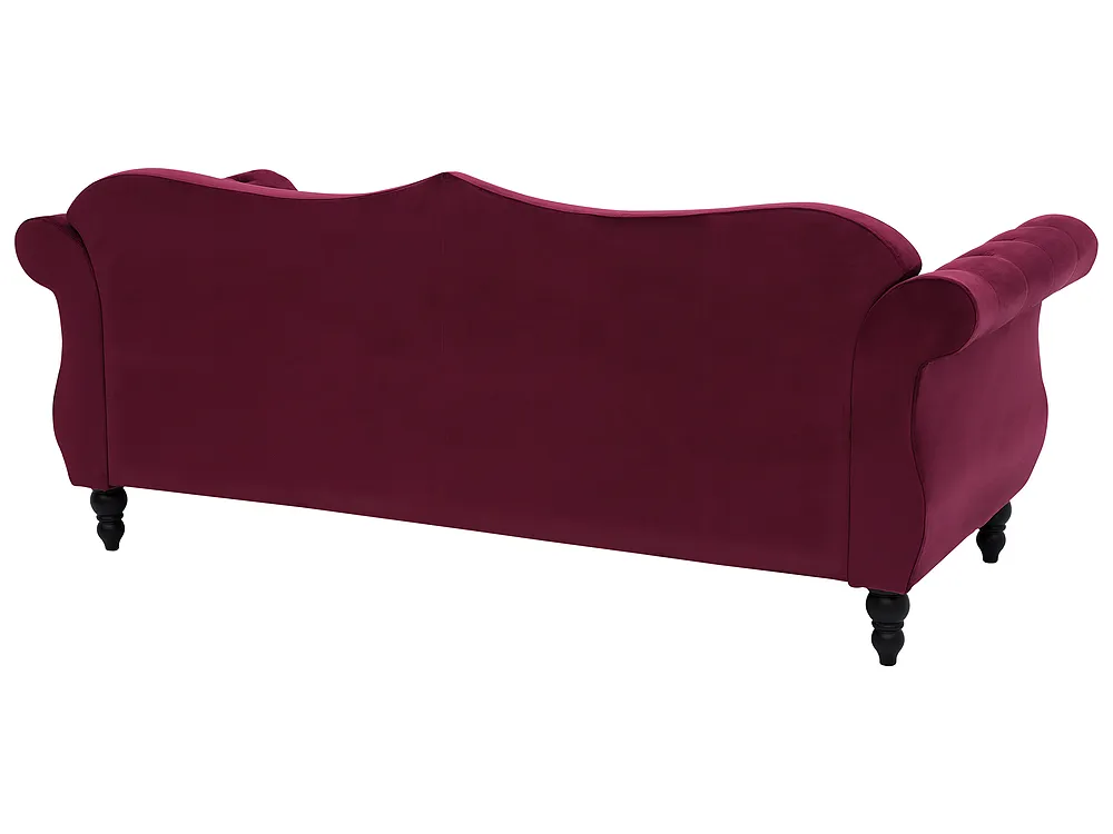 Sofa 3-Sitzer SKIEN II Samtstoff Dunkelrot_1161567