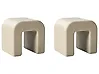 Beistelltisch 2er Set MOZIA Olivgrün Beige