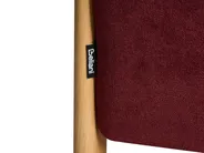 Pouf mit Stauraum EDLAND Stoff 45 cm Burgunderrot_1038214