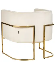 Sessel SIRKKA Samtstoff Hellbeige_872170