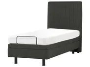 Adjustable Bed Fabric CASTELLAN 80 x 200 cm (EU Small Single) Dark Grey_987332