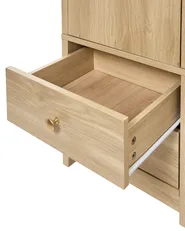 Hallway Wardrobe with Bench GRAFTON Light Brown_1080333