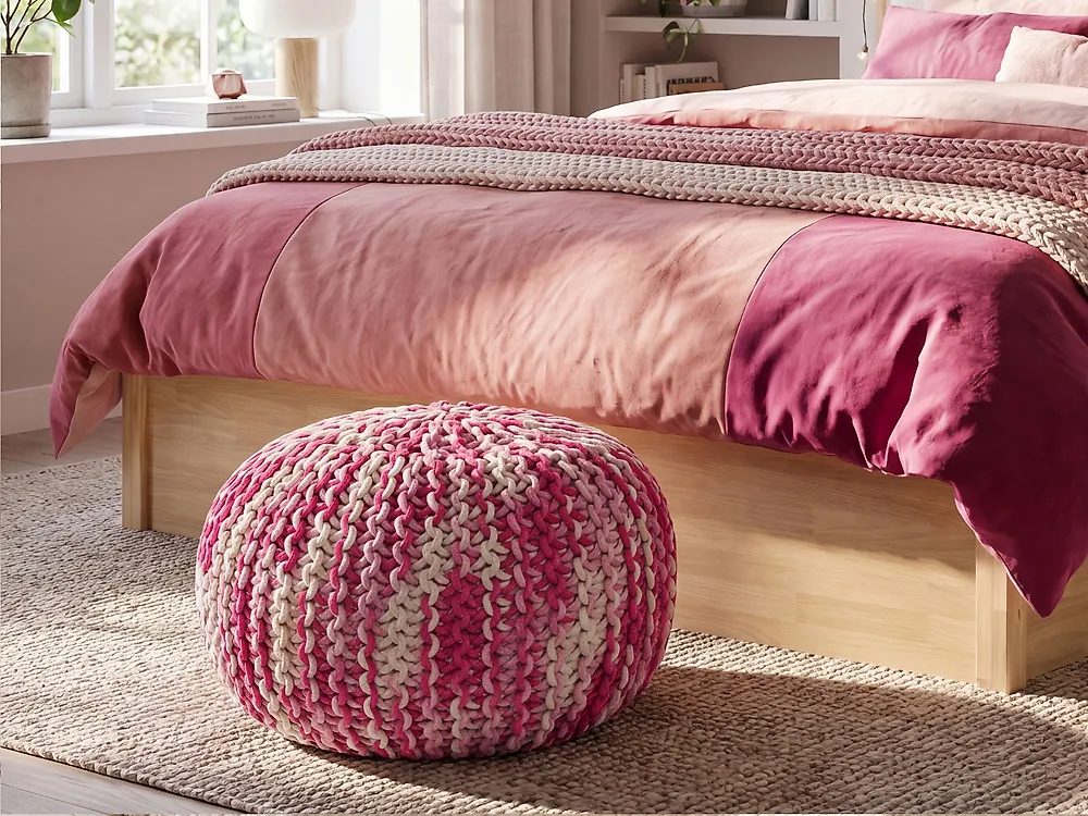 Pouf CONRAD Baumwolle Rosa_1179330