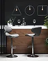 Set mit 2 Barstühlen CONWAY drehbar Kunstleder Grau