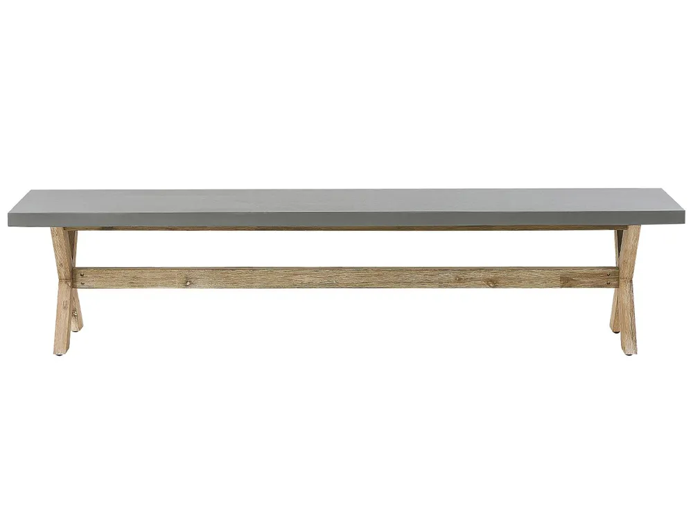 Gartenmöbel Set mit Bänken 6-Sitzer OLBIA Beton Grau_771424