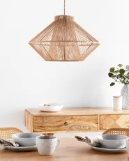 Hängeleuchte PALMETTO Baumwolle Beige_891499