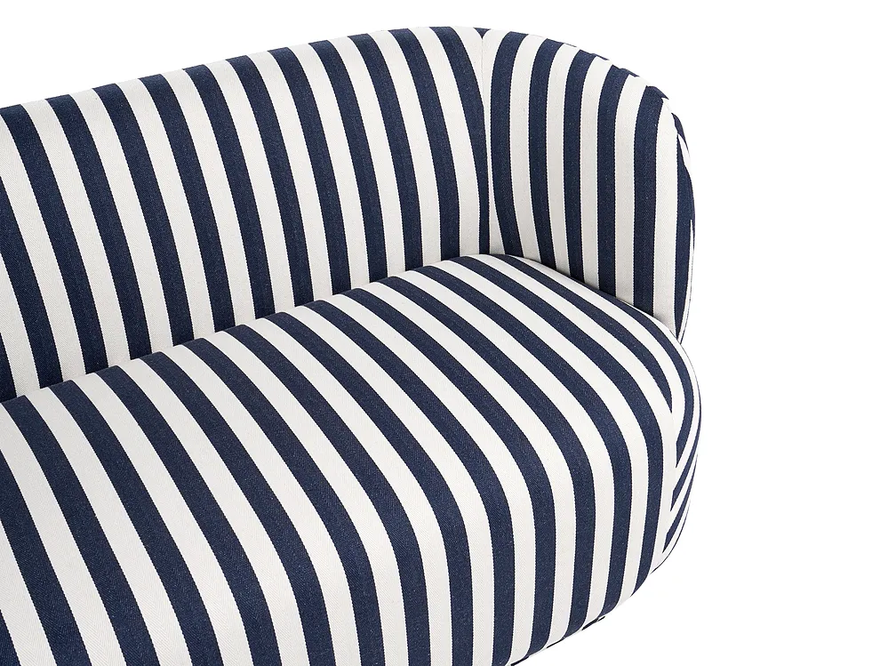 Sofa 3 Seater MELLOSA Fabric Off-White/Blue_1197280