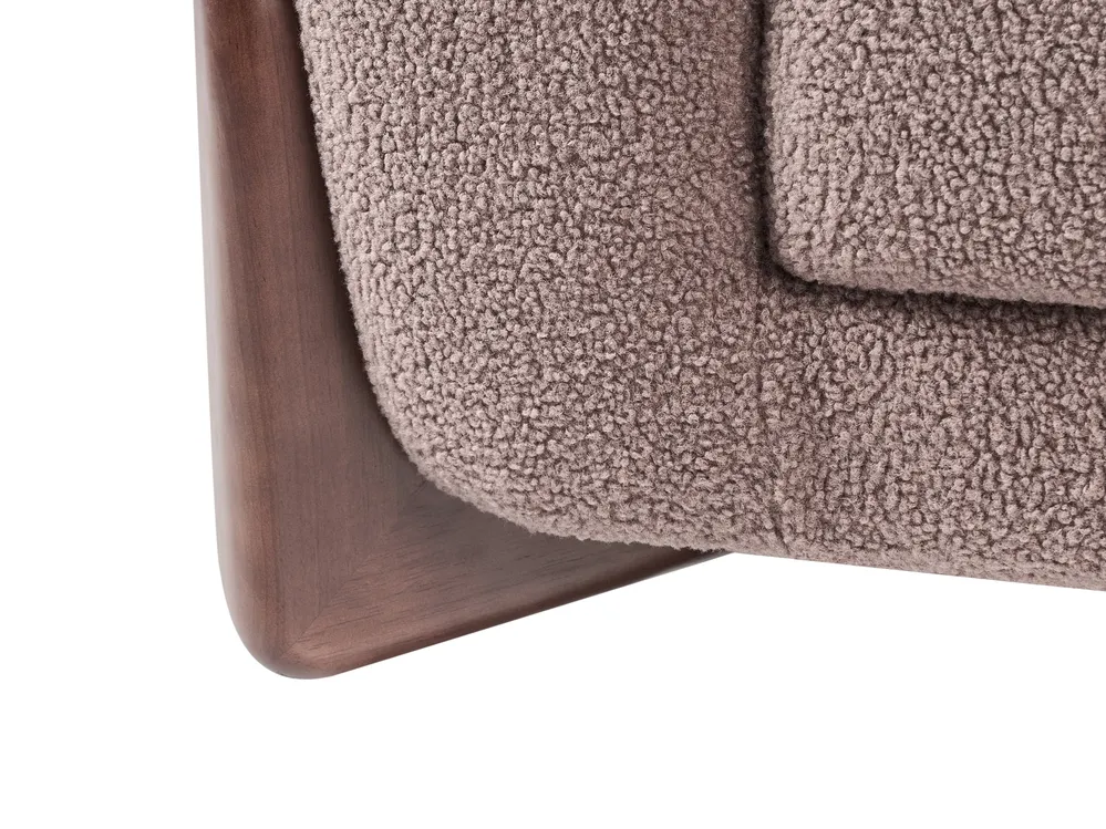 Living Room Set 6 Seater VINLIDEN Boucle Brown_1048551