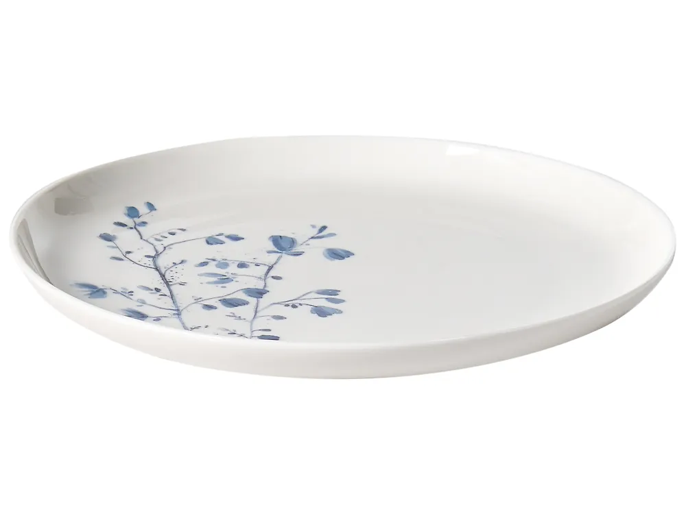 12-Piece Dinnerware Set MAHLEB Porcelain White/Blue_1191957