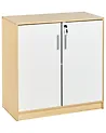 Büroschrank ZEHNA Hellbraun / Weiß