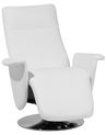 Relaxfauteuil PRIME inclusief voetensteun Kunstleer Wit