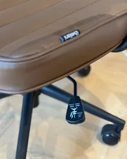 Desk Chair BERNE Faux Leather Brown_1023960